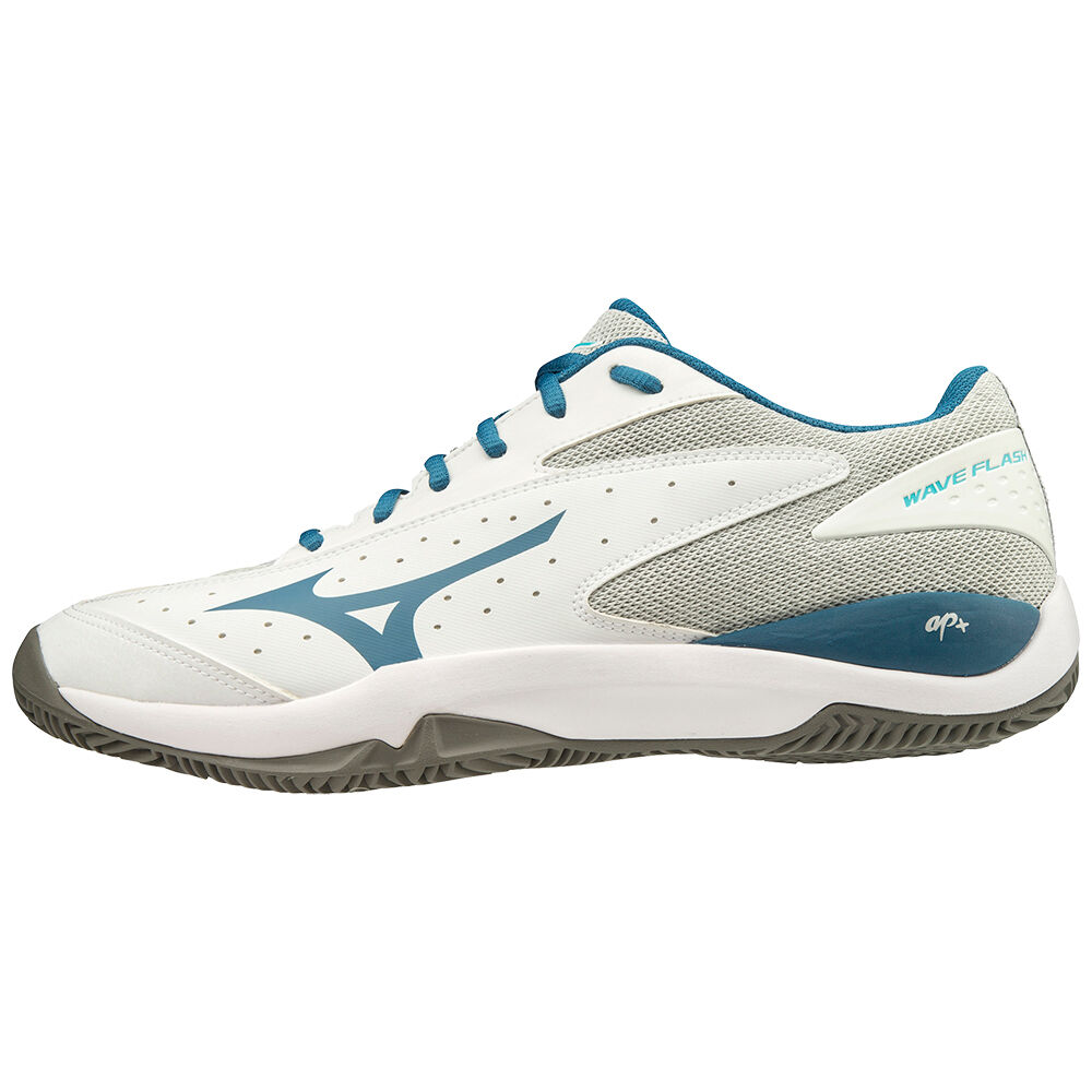 Zapatos De Tenis Mizuno Wave Flash Cc Para Hombre Blancos/Azules 8540327-OT